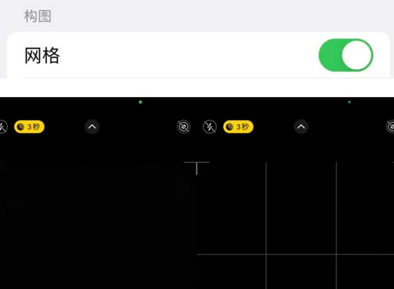 临桂苹果手机维修网点分享iPhone如何开启九宫格构图功能