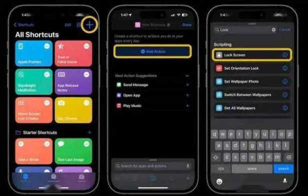 临桂苹果14锁屏维修店分享iPhone14升级iOS16.4后如何创建锁屏快捷方式 