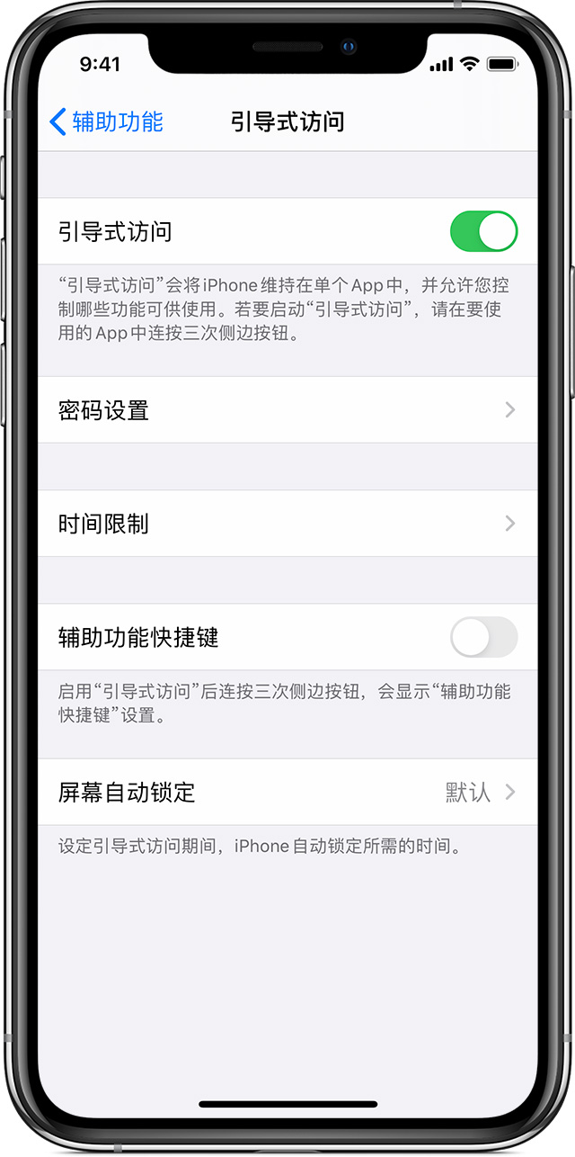 临桂苹果手机维修分享如何在 iPhone 上退出引导式访问 